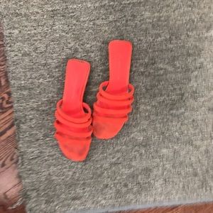 Zara sandals bright red